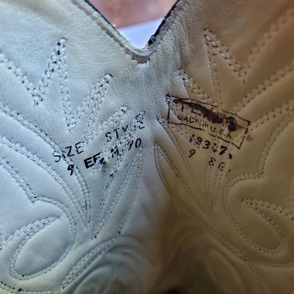 TEXAS WESTERN COWBOY BOOTS BROWN USA SIZE 9EE M-70 - Picture 13 of 16